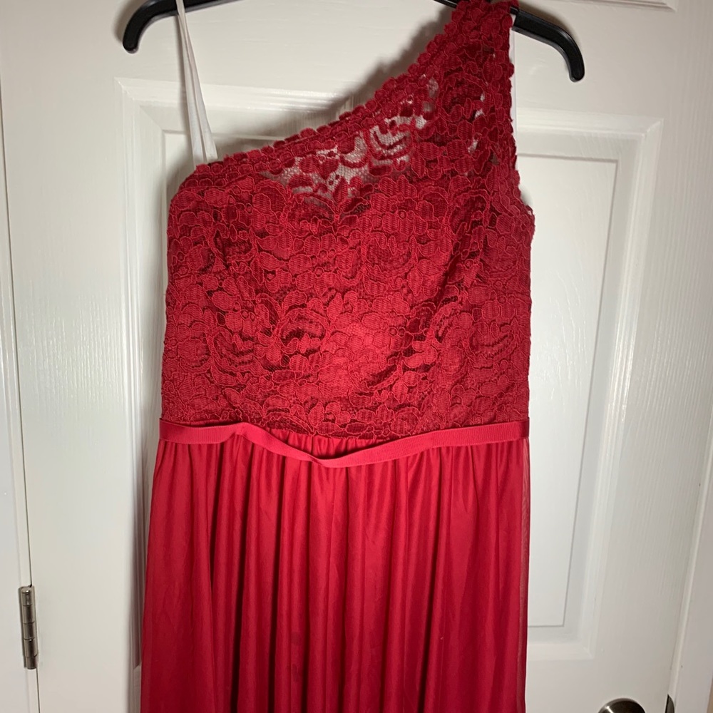 Short one shoulder bridesmaid dress